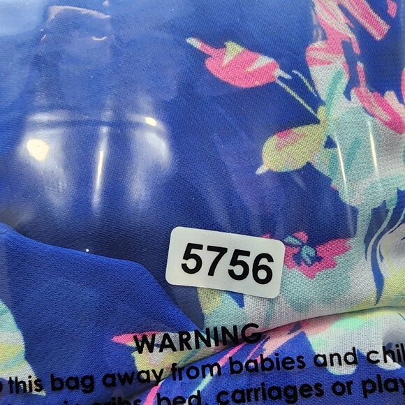 Women's Worthington Woman Floral Print Chiffon Blouse Sheer V Neck 3/4 Sleeve 1X - Picture 12 of 12